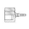 Фитинг к манометру 1/4"-18 NPTF Ду=3мм (0°) (Mini Press)