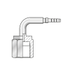 Фитинг к манометру 1/4"-18 NPTF Ду=3мм (90°) (Mini Press)