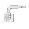 Фитинг BSP(г) 1/8" Ду=4мм (90°) (Mini Press)