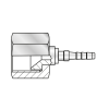 Фитинг JIC(г) 9/16"-18 Ду=2мм (0°) нерж (Mini Press)