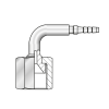 Фитинг JIC(г) 7/16"-20 Ду=2мм (90°) (Mini Press)