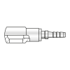Фитинг BANJO M 8X1 Ду=2мм (0°) (Mini Press)
