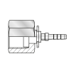 Фитинг к манометру G1/4" Ду=2мм (0°) (Mini Press)