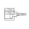 Фитинг ORFS(г) 9/16"-18 Ду=3мм (0°) (Mini Press)
