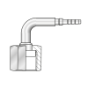 Фитинг ORFS(г) 9/16"-18 Ду=2мм (90°) (Mini Press)
