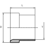 Втулка ТС JIC P= 9.5 (3/8") (Vitillo SPA)