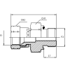 Адаптер JIC(г) 1.5/16" - Metric(ш) 27X2 Form E (Vitillo SPA)