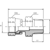 Адаптер JIC(г) 3/4" - NPT(ш) 1/2" (Vitillo SPA)