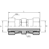 Адаптер ORFS(г) 1.11/16" - ORFS(г) 1.11/16" (Vitillo SPA)