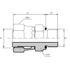 Адаптер ORFS(г) 1.11/16" - BSPP(ш) 1.1/4" Form E (Vitillo SPA)