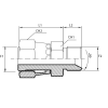 Адаптер ORFS(г) 1.3/16" - BSP(ш) 1" SV 60° (Vitillo SPA)