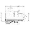 Адаптер ORFS(г) 11/16" - JIC(ш) 9/16" (Vitillo SPA)