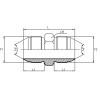 Адаптер JIC(ш) 1.1/16" - JIC(ш) 1.1/16" (Vitillo SPA)