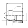 Адаптер JIC(ш) 1.1/16" - BSPP(F) 1/2" (Vitillo SPA)