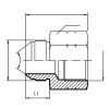 Адаптер JIC(ш) 1.5/8" - NPT(F) 1.1/4" (Vitillo SPA)
