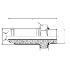 Адаптер JIC(ш) 1.5/8" - Metric(ш) 42X2 проходной Form E (Vitillo SPA)
