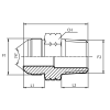 Адаптер JIC(ш) 3/4" - NPT(ш) 1/2" (RASTELLI RACCORDI s.r.l.)