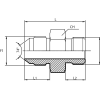 Адаптер JIC(ш) 1/2" - UNF(ш) 1/2" (Vitillo SPA)