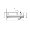Адаптер JIC(ш) 1.5/16" - BSPP(ш) 1" проходной Form E (Vitillo SPA)