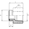 Адаптер ORFS(ш) 11/16" - NPT(F) 1/4" (Vitillo SPA)