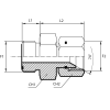 Адаптер ORFS(ш) 1.7/16" - JIC(г) 1.5/16" (Vitillo SPA)