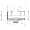 Адаптер ORFS(ш) 1.7/16" - BSPP(ш) 1.1/4" Form E (Vitillo SPA)