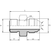 Адаптер ORFS(ш) 11/16" - JIC(ш) 1/2" (Vitillo SPA)