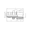 Адаптер JIC(ш) 1.7/8" - NPT(F) 1.1/2" проходной (Vitillo SPA)