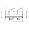 Адаптер ORFS(ш) 1.7/16" - ORFS(ш) 1.7/16" проходной (Vitillo SPA)