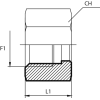 Гайка ТС ORFS 11/16" (Vitillo SPA)