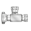 Кран манометра G1/4"(г) - G1/4"(г)  90° (Mini Press)