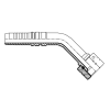 Фитинг JIC (г) 1.1/16" DN=20 (45°) InterLock (Vitillo SPA)