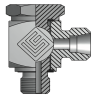 Адаптер ТС P=10 16x1.5 - BANJO(BSP)1/4" поворотный (Vitillo SPA)