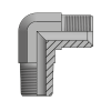 Адаптер 90° BSP(ш) 1" - NPT(ш) 1" (Vitillo SPA)