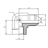 Адаптер 90° JIC(ш) 9/16" - BSPP(F) 3/8" (Vitillo SPA)