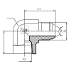 Адаптер 90° JIC(ш) 1.5/16" - NPT(F) 1" (Vitillo SPA)