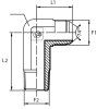 Адаптер 90° JIC(ш) 1.5/16" - BSPT(ш) 3/4" L2=98 удлин. (Vitillo SPA)