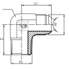 Адаптер 90° JIC(ш) 3/4" - NPT(ш) 3/8" (Vitillo SPA)