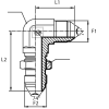 Адаптер 90° JIC(ш) 3/4" - JIC(ш) 3/4" проходной (Vitillo SPA)