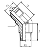 Адаптер 45° JIC(ш) 7/16" - NPT(ш) 1/8" (Vitillo SPA)