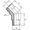 Адаптер 45° ORFS(ш) 1.7/16" - NPT(ш) 3/4" (Vitillo SPA)