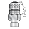 Точка контроля давления M12.65x1.5 - G1/4" Type C (мет.колп.с цеп.) (Mini Press)