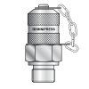 Точка контроля давления M16x1.5 - G1/4" Type C (мет.колп.с цеп.) (Mini Press)