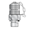 Точка контроля давления M16x2 - BSPP(ш) 1/4" - vitton колп.с цеп. O-Ring type С нержавейка (Mini Press)