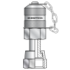 Точка контроля давления M16x2 - ORFS(г) 11/16"-16 - мет.колп.с пласт.держ. (Mini Press)