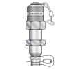 Точка контроля давления M16x2 -  Plug-in - мет.колп.с пласт.держ.  проходной (Mini Press)