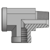 Адаптер тройник BSPP(F) 1/4" - BSPT(ш) 1/4" - BSPP(F) 1/4" (Vitillo SPA)