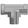 Адаптер тройник BSPP(F) 1/4" - BSPP(F) 1/4"  - BSPT(ш) 1/4" (Vitillo SPA)