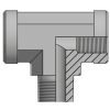 Адаптер тройник NPT(F) 1/4" - NPT(F) 1/4" - NPT(ш) 1/4" (Vitillo SPA)