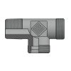 Адаптер ТС тройник P= 6 12x1.5 - NPT 1/8"(ш) (верт.) (Vitillo SPA)